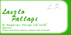 laszlo pallagi business card